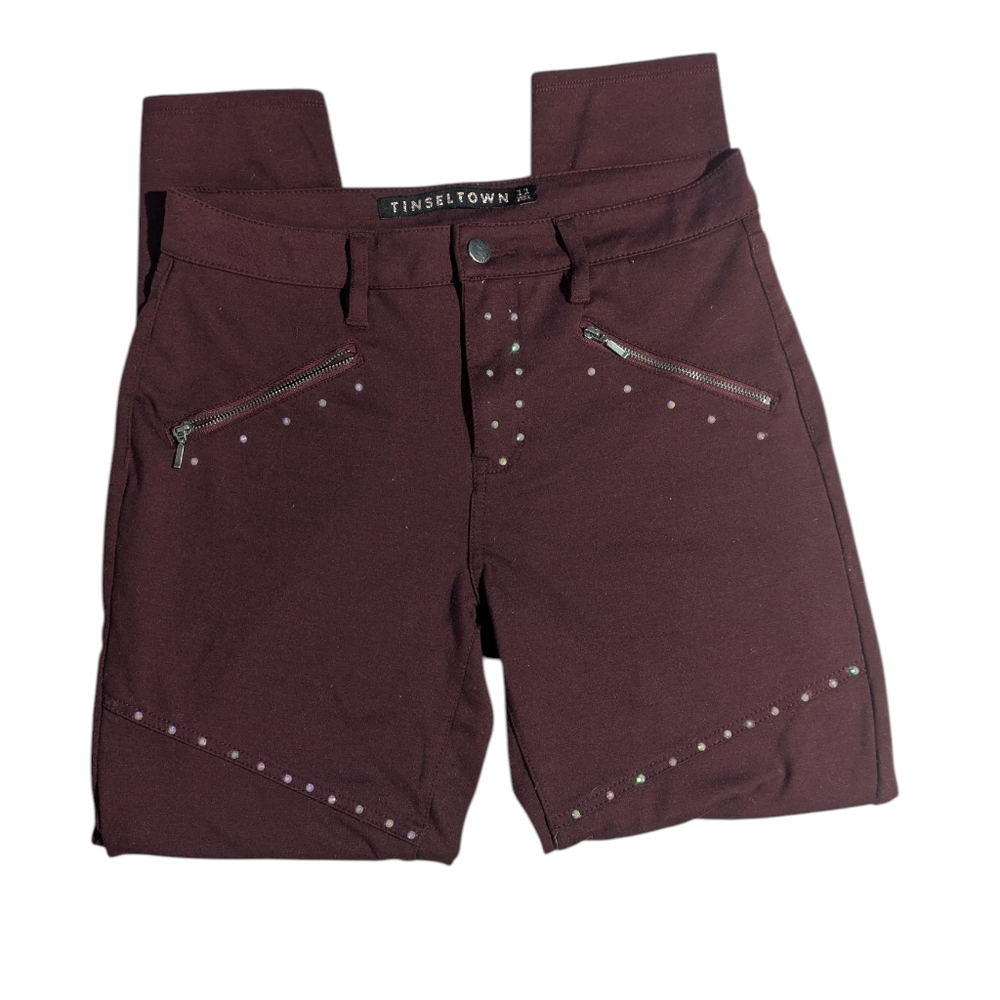 🌞 3/$15 Tinseltown Jeweled Moto Skinny Pants Jeggings
